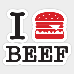 I Love Beef Sticker